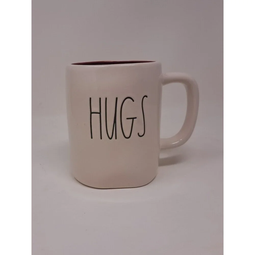 Rae Dunn Mug Artisan Collection Hugs Kissses Coffee Cup Drinkware Gift HQ